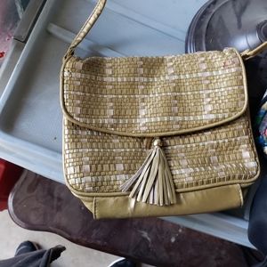 Vintage Magid Gold Purse Beaded Shoulder Evening Handbag